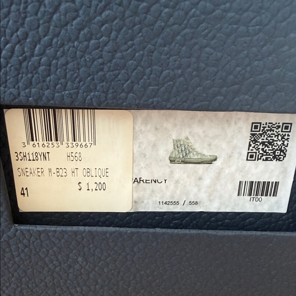 Dior B23 oblique High-Top Sneakers in White Blue and Gray - Picture 10 of 11